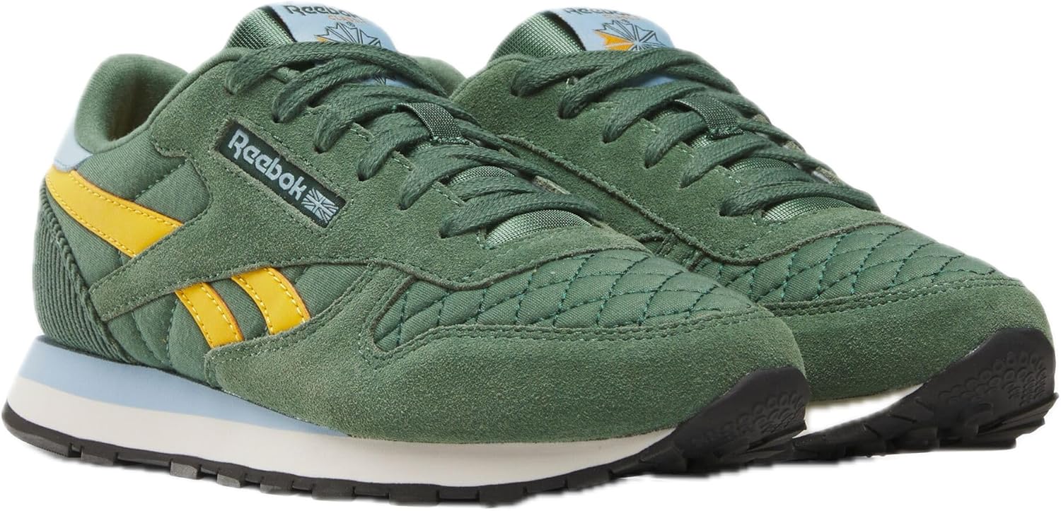 Кроссовки Reebok Classic Nylon (Little Kid), зеленый/голубой/золотой — фото 2