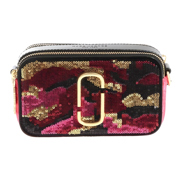 

MARC JACOBS Кожаная сумка через плечо, обычная женская, фиолетово-красно-черная