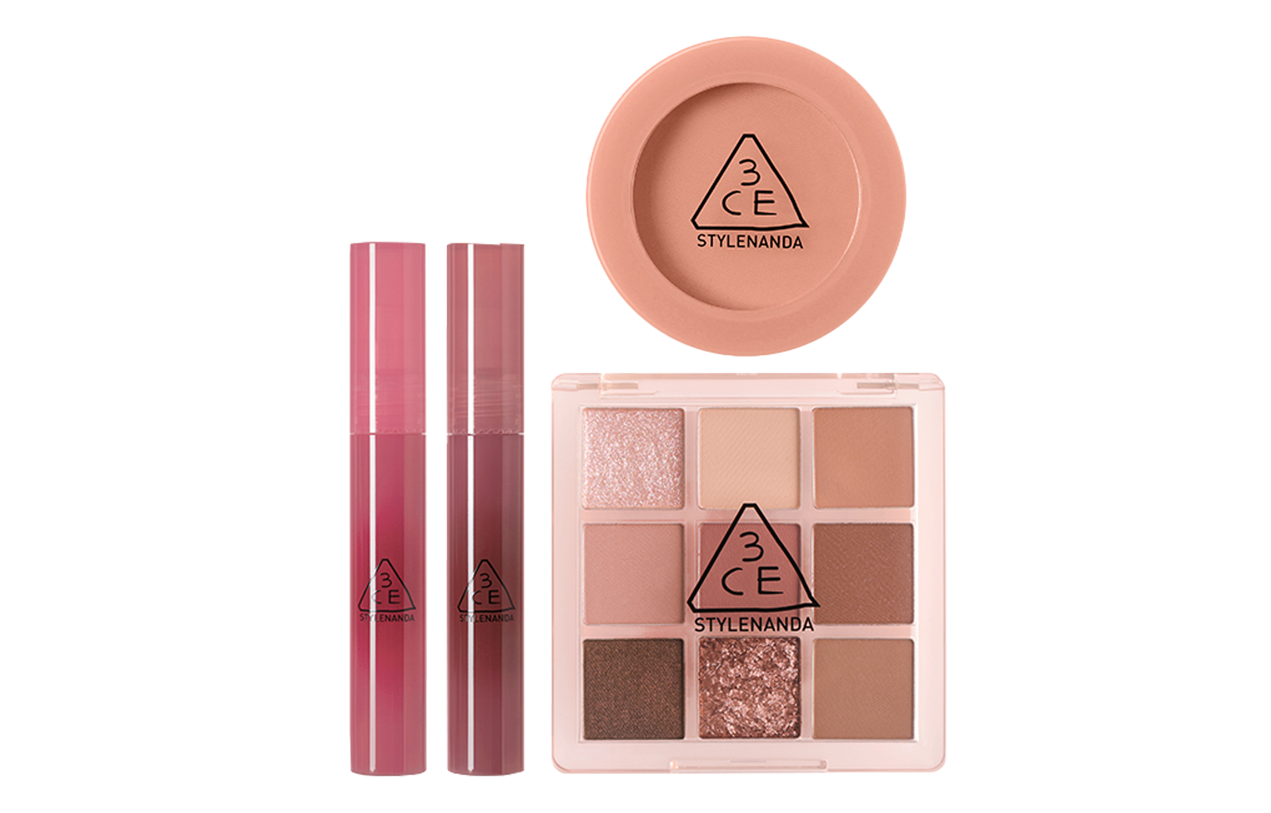 

3CE Розовый алмаз коллекция galaxy мини спон жидкая помада тени для век румяна наборы для макияжа легко растушевывается