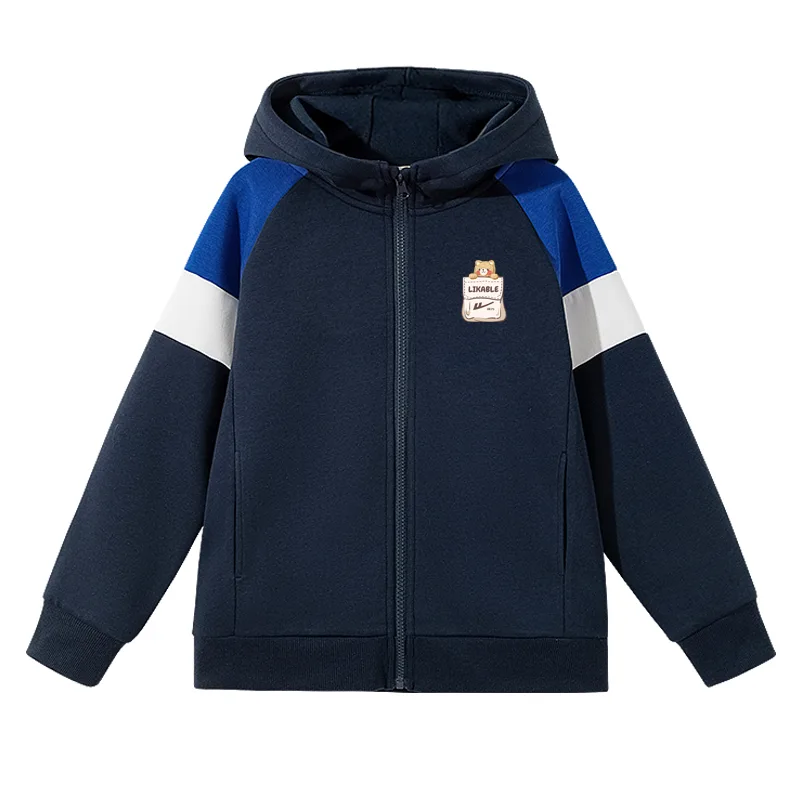 Детский худи WARRIOR, Navy Blue/H Pocket Bear K