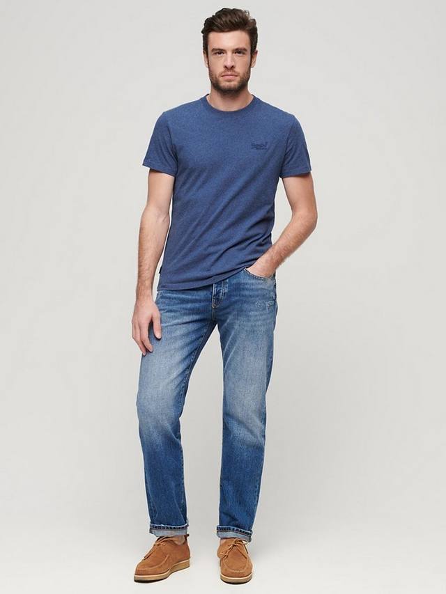 Футболка с логотипом essential из органического хлопка Superdry, цвет Bright Blue Marl — фото 2