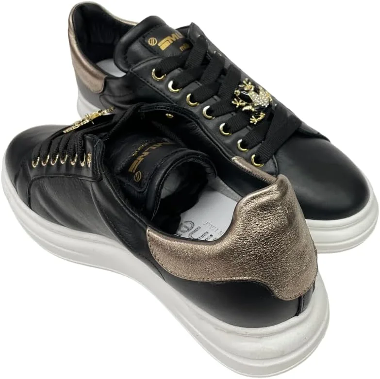 Кроссовки Meline Black BI 6-Acc из кожи, черный — фото 2