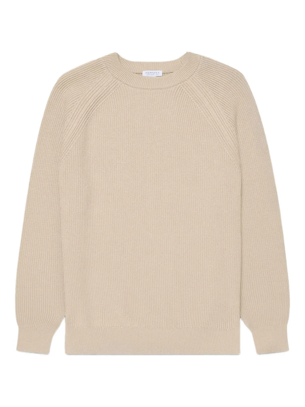 

Джемпер из хлопка в рубчик Sunspel, нейтральный