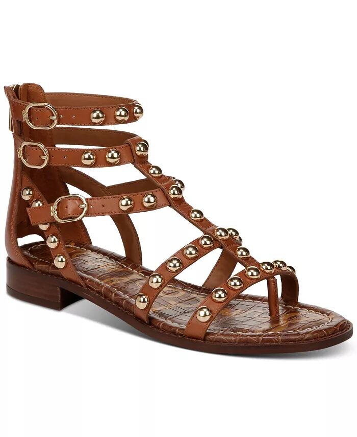 

Гладиаторы на плоской подошве Estella с заклепками Sam Edelman, коричневый