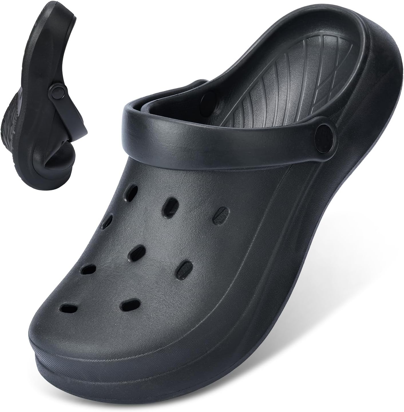 

Женские и мужские садовые сабо, унисекс, удобные слипоны для работы, быстро сохнущие водные сандалии, повседневные удобные тапочки Liromna, черный