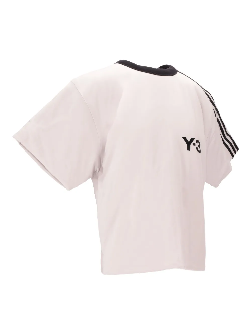 Футболка Y-3 с полосками и подкладкой Adidas, белый — фото 4