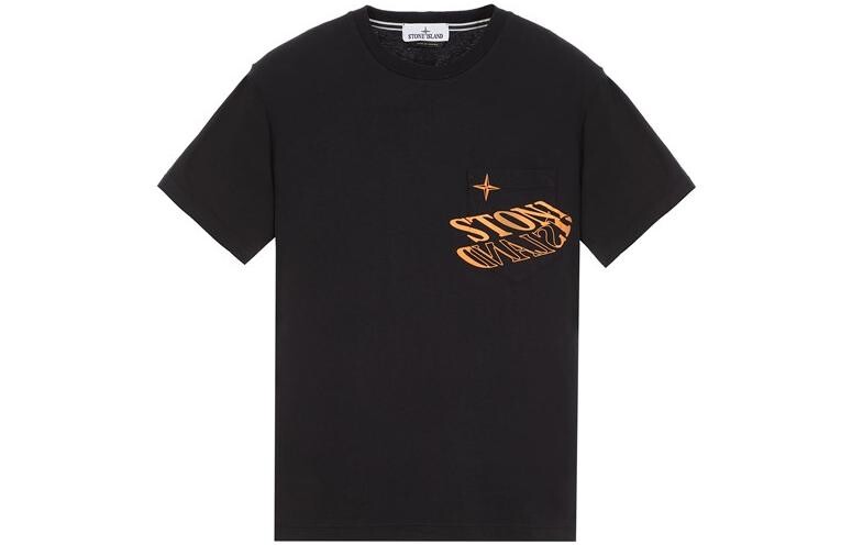 

Футболка мужская, цвет черный как смоль Stone Island, черный