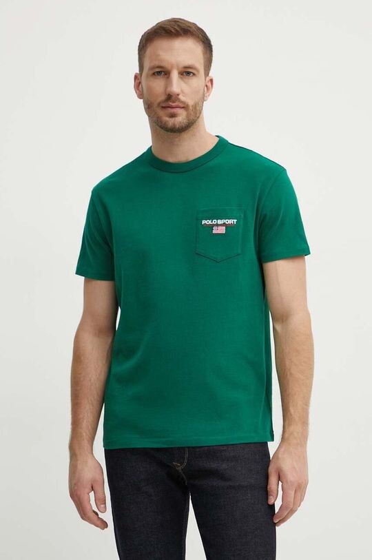 

Хлопковая футболка Polo Ralph Lauren, зеленый