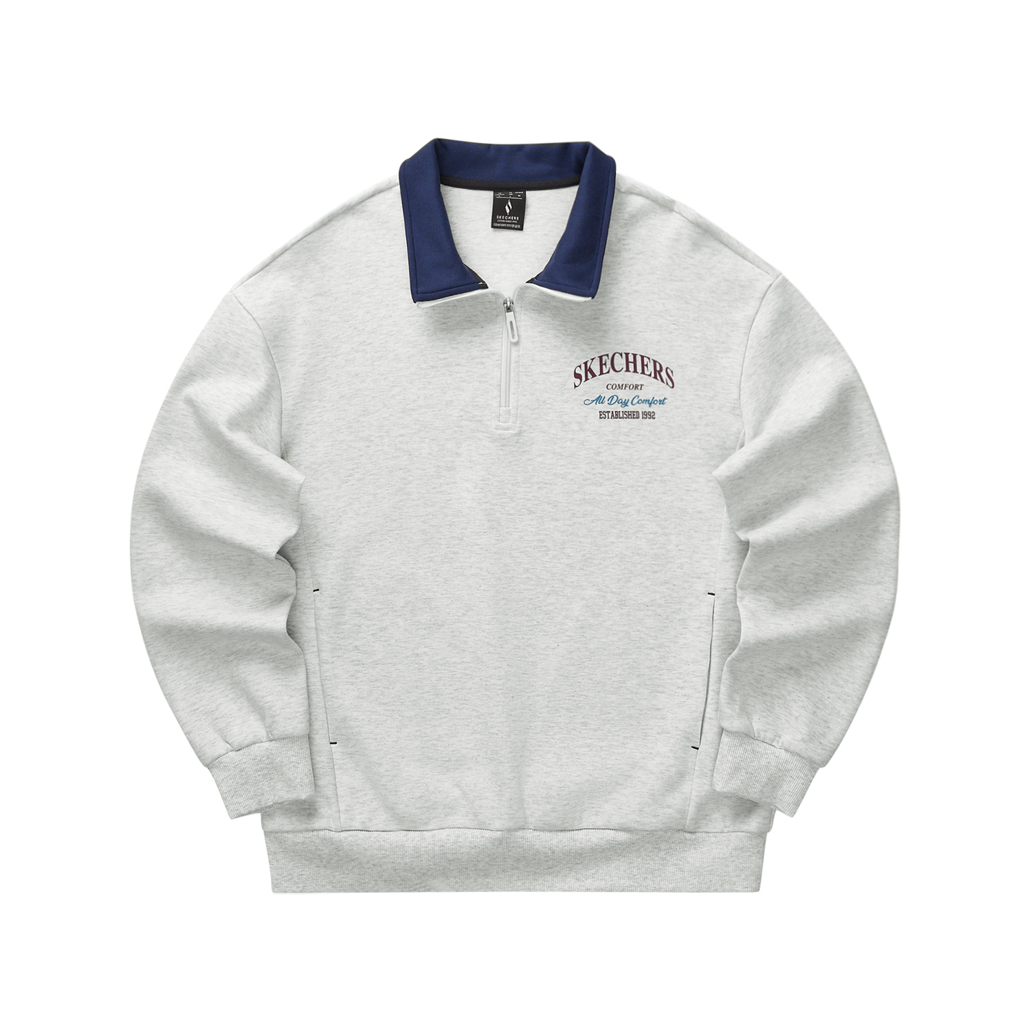 

Спортивный свитшот Unisex Light Heather Gray Skechers, серый