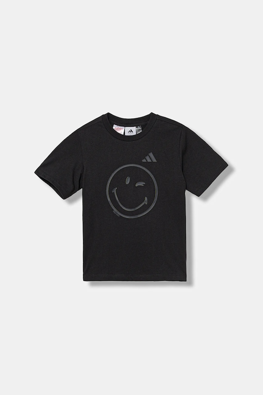 

Детская хлопковая футболка X Smiley Adidas, черный