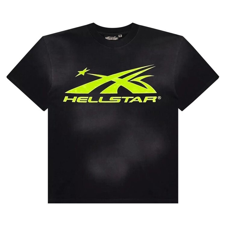 

Футболка Hellstar Classic Tee, цвет Black/Neon Green