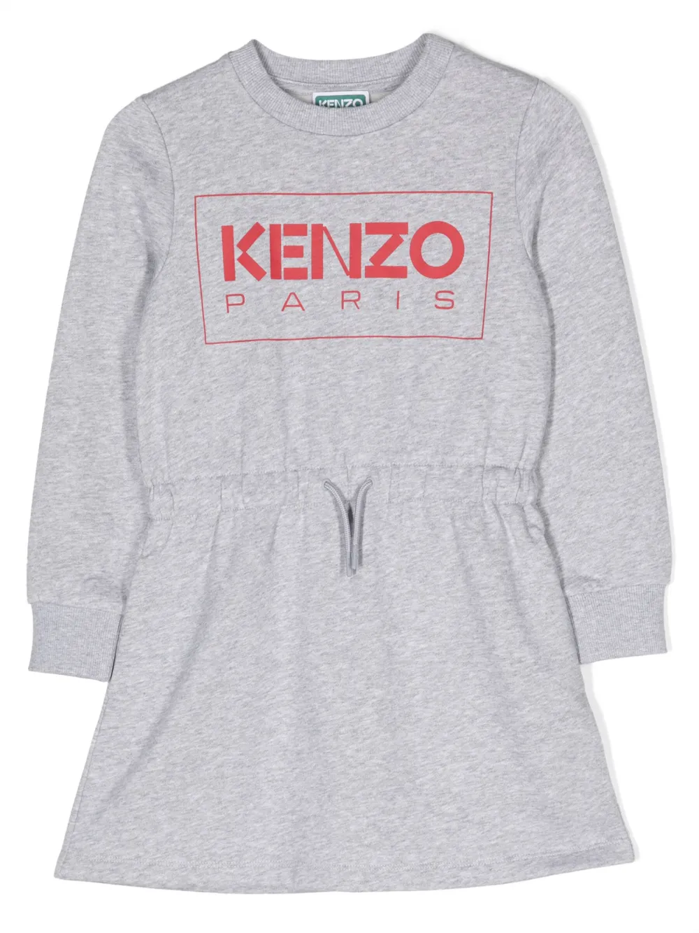 

Платье с логотипом Kenzo Kids, серый