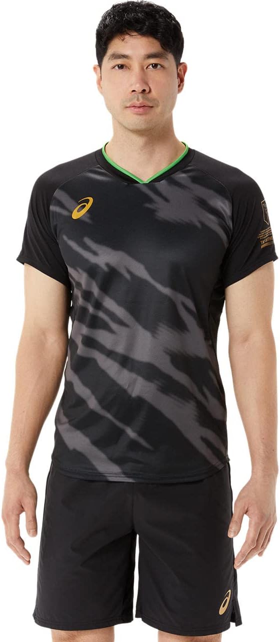 

Мужская волейбольная футболка ASICS Dry Eagle Line с коротким рукавом, 2051A313, черный