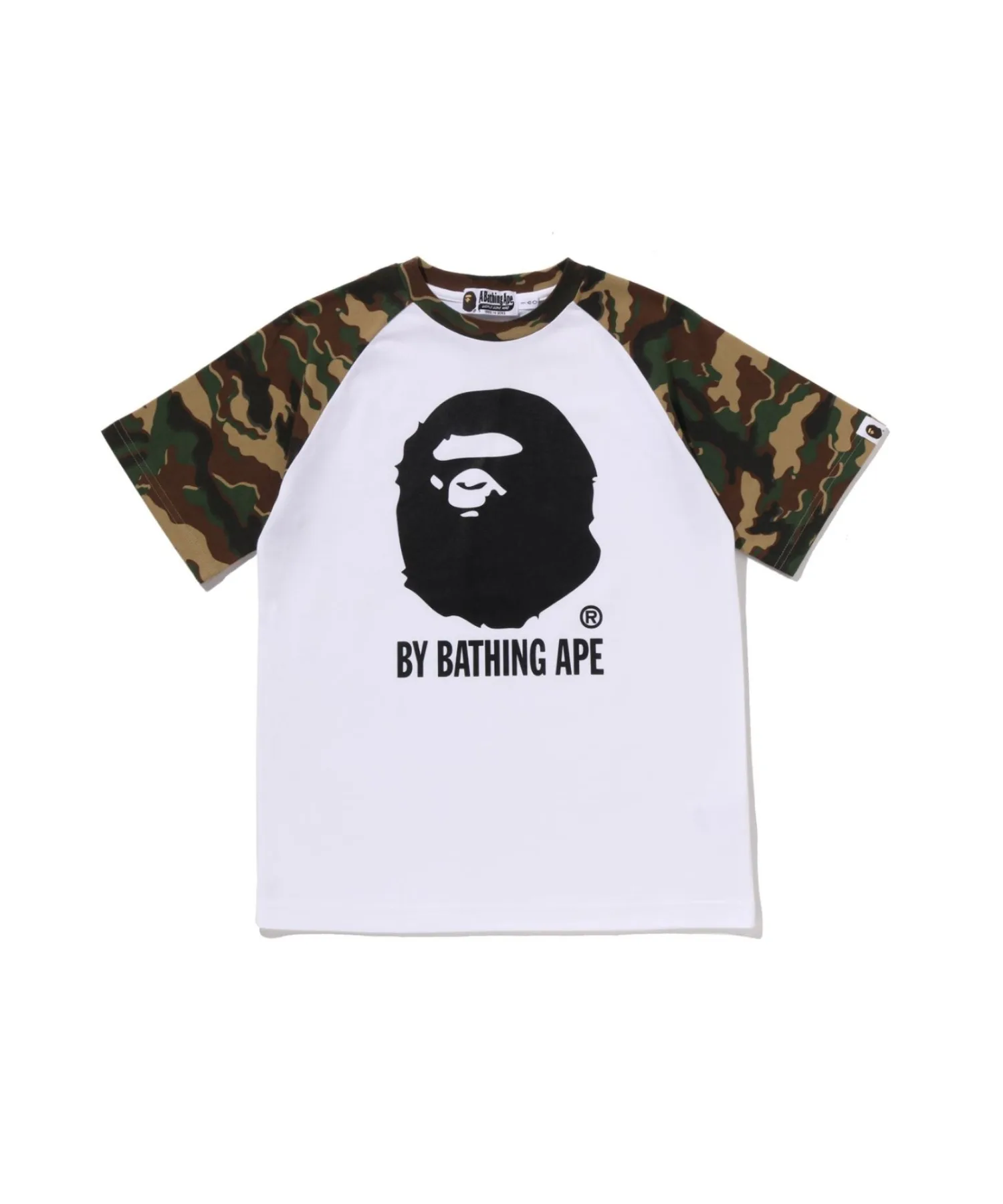 Футболка с камуфляжным дизайном GLITCH WOODLAND CAMO BY BATHING APE белая