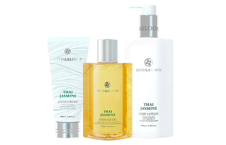 Набор для ухода за телом Thai Jasmine Full Body SPA BATH&BLOOM, Massage Oils 170ml+Hand Cream 100ml+Body Lotion 250ml