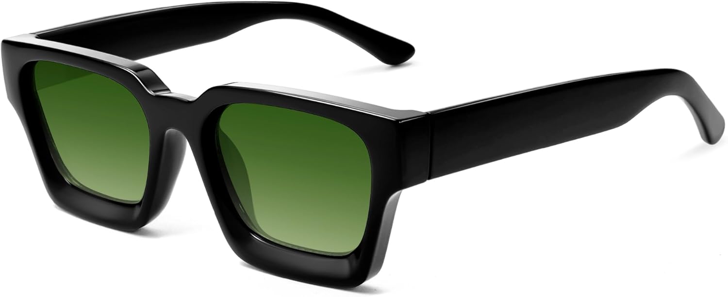 

Солнцезащитные очки VANLINKER квадратной формы для мужчин и женщин, ретро-стиль, массивные прямоугольные, защита от УФ-излучения UV400, VL9731, C36-gradient Dark Green Lens/Black Frame