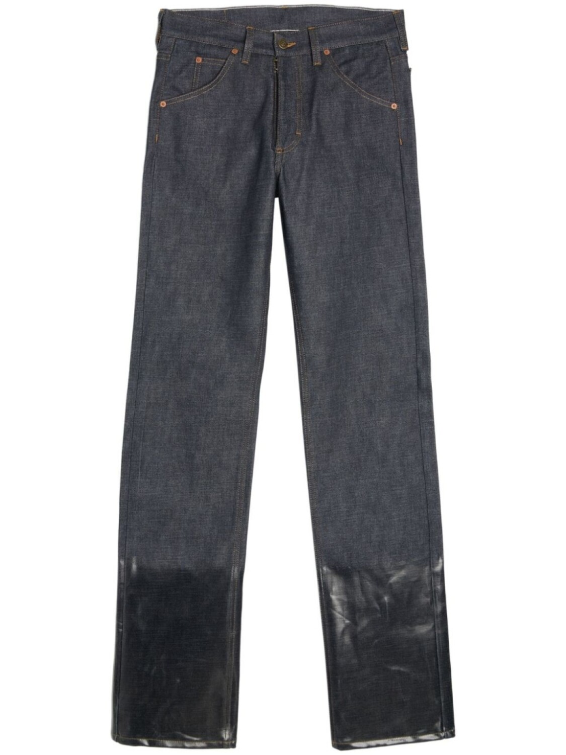 

Maison Margiela прямые джинсы Selvedge средней посадки, синий