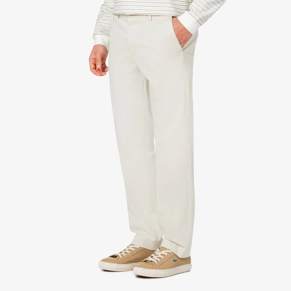 Мужские зауженные чиносы цвета айвори от Lacoste — фото 3