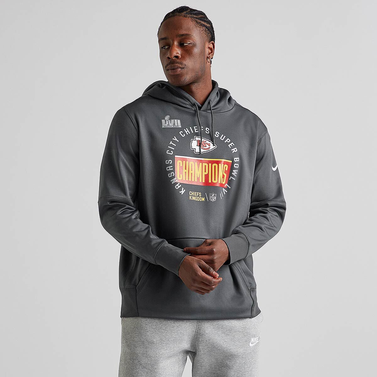 Толстовка NFL Kansas City Chiefs Super Bowl Champs Hoody Nike, цвет Grau — фото 3