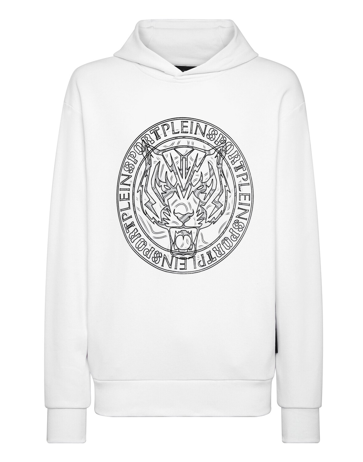 

Толстовка с капюшоном Тигр Plein Sport, цвет White / Black