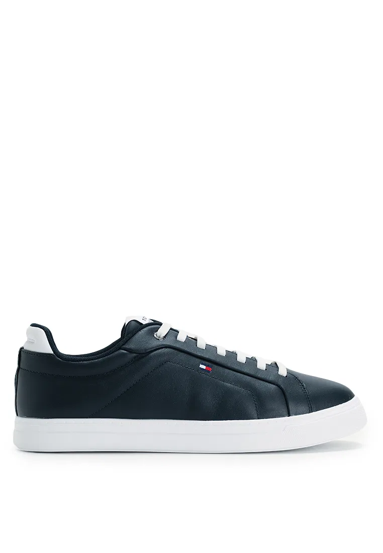 Кроссовки кожаные, Icon Leather Court Trainers, TH Mainline Tommy Hilfiger, темно-синий
