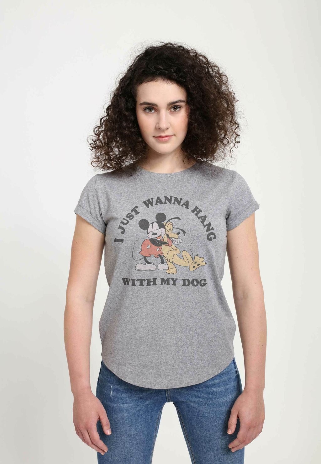 

Футболка с принтом DISNEY CLASSIC MICKEY MICKEY DOG FILL LOVER Disney, цвет Mottled Light Grey