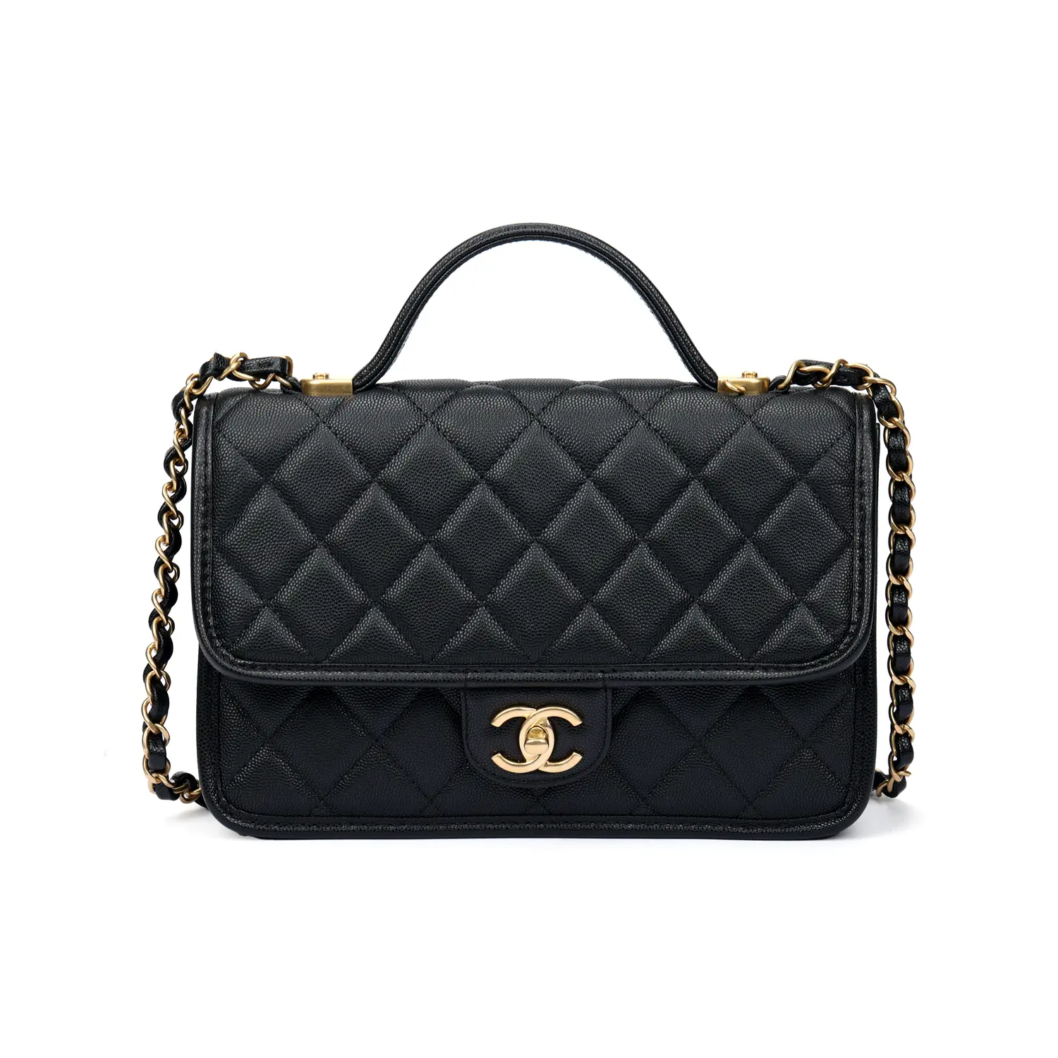 

CHANEL Сумка кросс-боди Grain Embossed Shiny Calfskin женская black