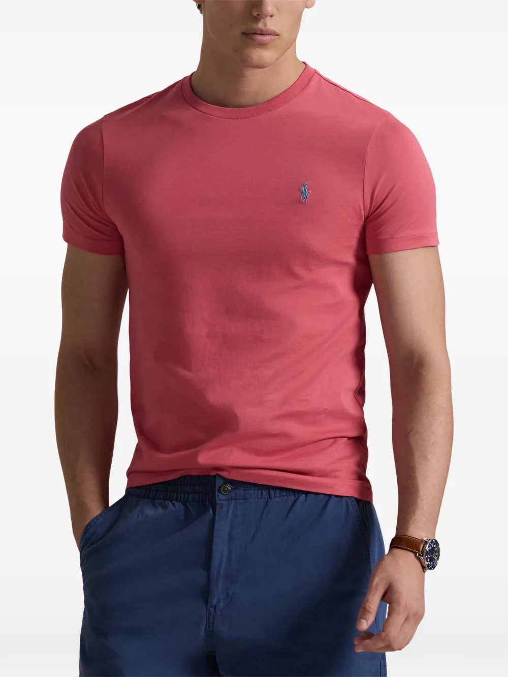 Футболка Custom Slim Fit с круглым вырезом Polo Ralph Lauren, красный — фото 3