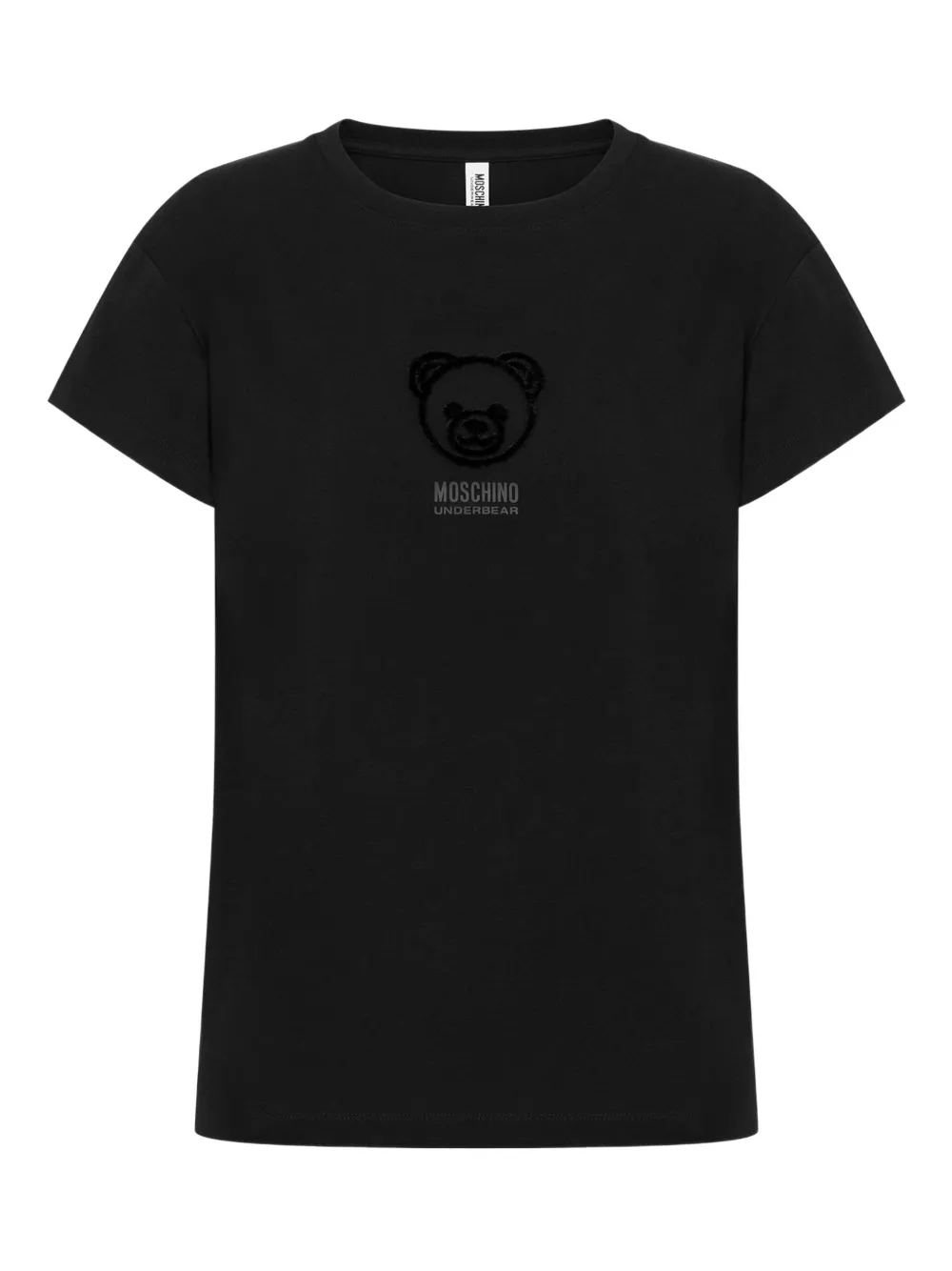 

Футболка с тиснением Moschino, черный