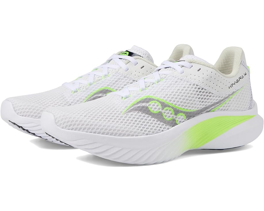 

Кроссовки Saucony Kinvara 14, цвет White/Slime, Серый, Кроссовки Saucony Kinvara 14, цвет White/Slime