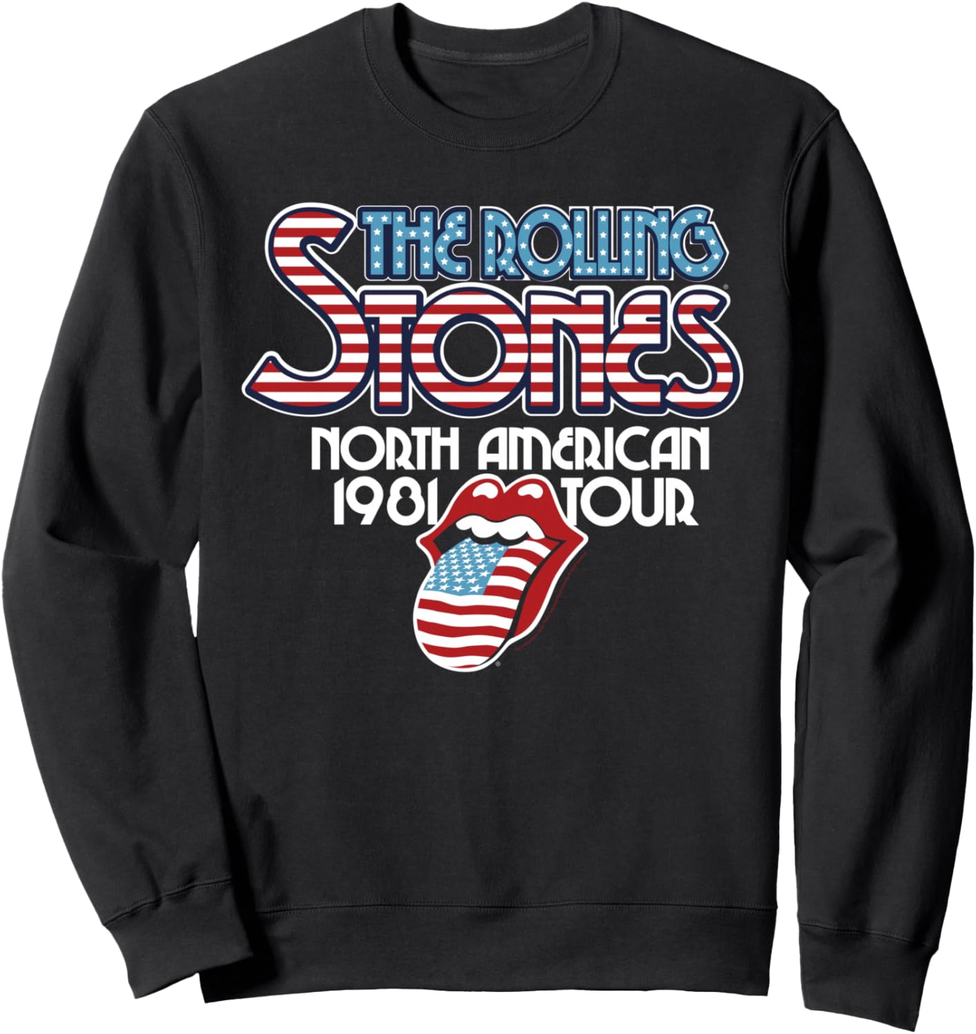 

Официальная толстовка Rolling Stones с американского тура 1981 года, черная The Rolling Stones, Черный, Официальная толстовка Rolling Stones с американского тура 1981 года, черная The Rolling Stones