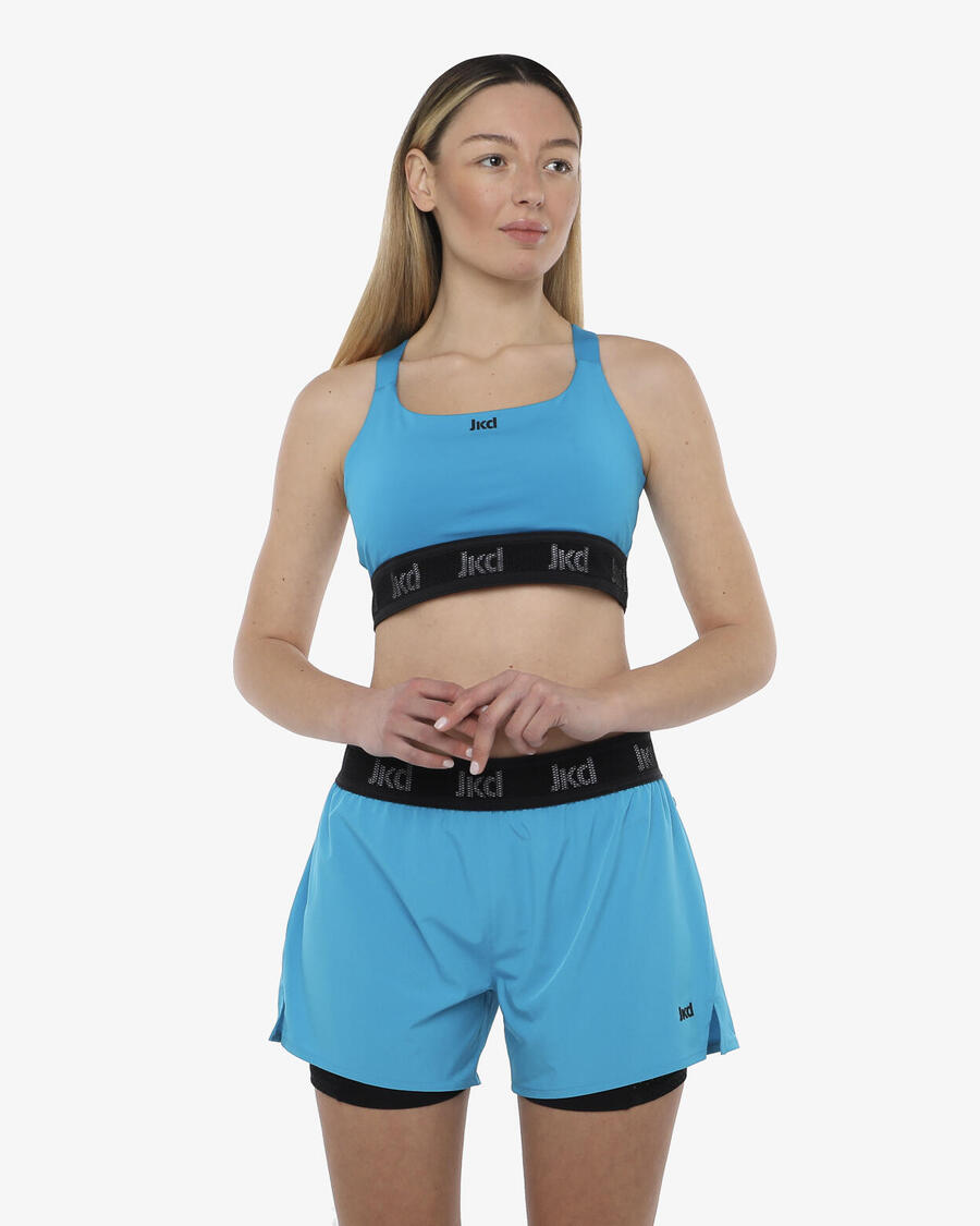 

JAKED Женская майка для фитнеса из синтетического материала бирюзового цвета