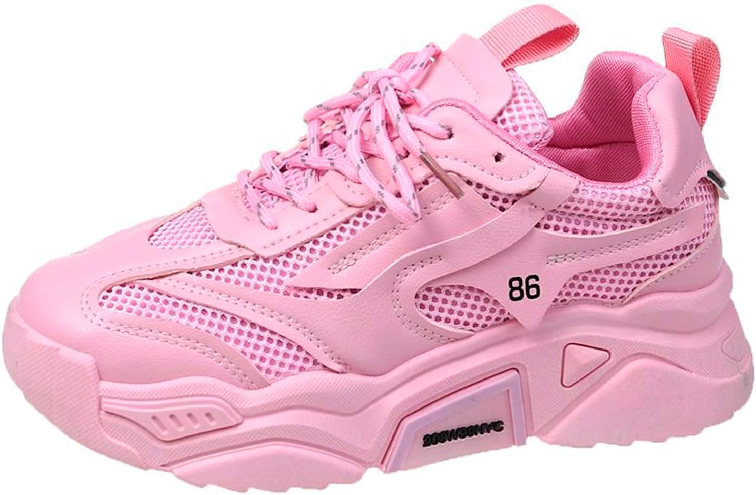 

Летящие вязаные кроссовки для женщин Осень и зима Модные с круглым носком Шнуровка Повседневная обувь с толстой подошвой Мужские водные туфли Generic, Rd1