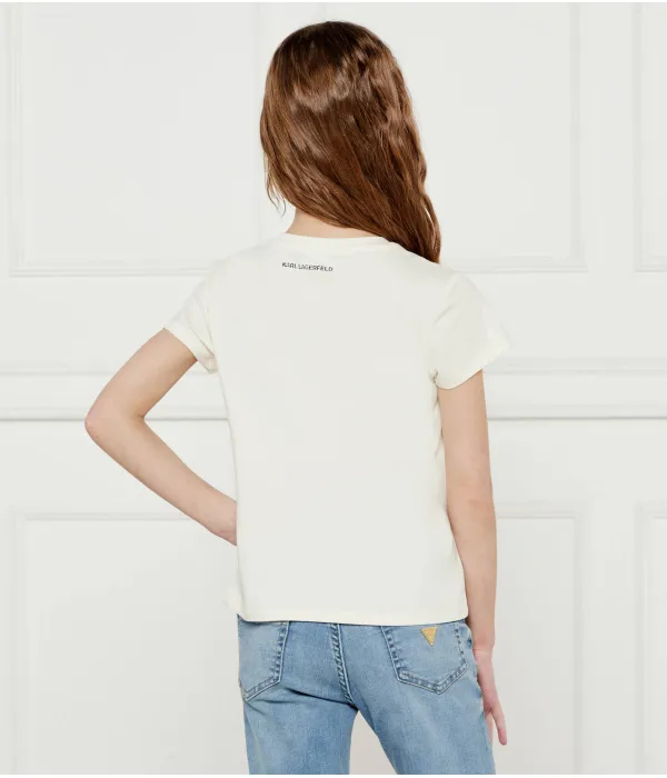 Футболка Regular fit Karl Lagerfeld Kids, белый — фото 3