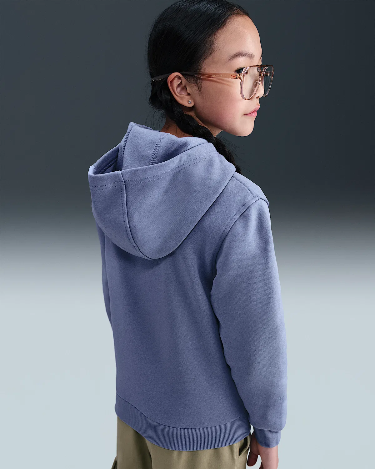 Детская толстовка Nike Sportswear Club Fleece, World Indigo/White — фото 4