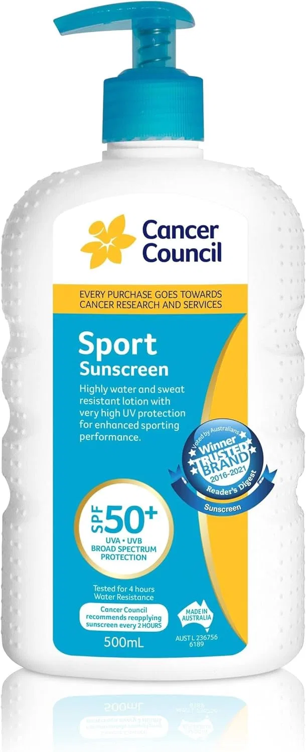 Солнцезащитный лосьон Cancer Council SPF 50+ Sport 500 мл