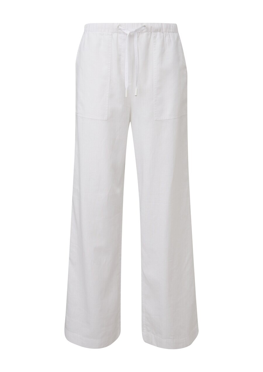 

Тканевые брюки comma casual identity Wide leg Pants, белый