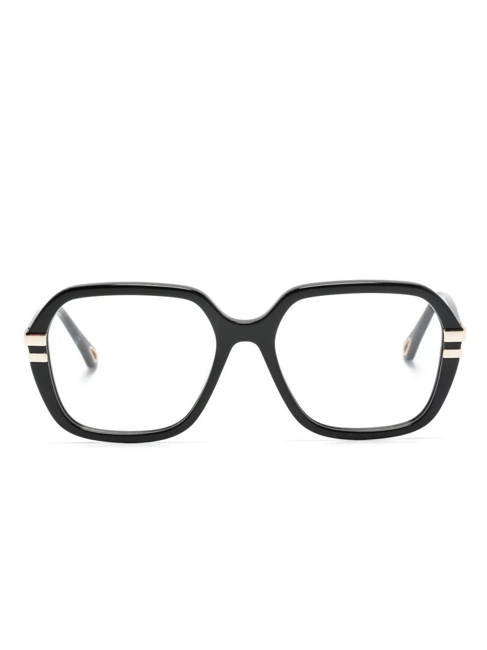 

Очки в квадратной оправе с логотипом Chloé Eyewear, черный