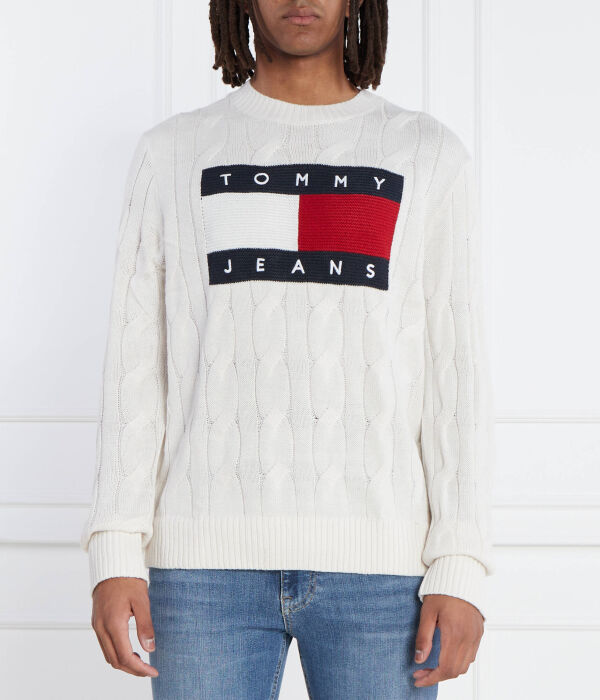 

Свитер Regular fit Tommy Jeans, белый