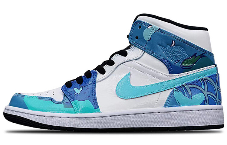 

Баскетбольные кроссовки Air 1 Vintage Men High-top Blue/White/Black Jordan
