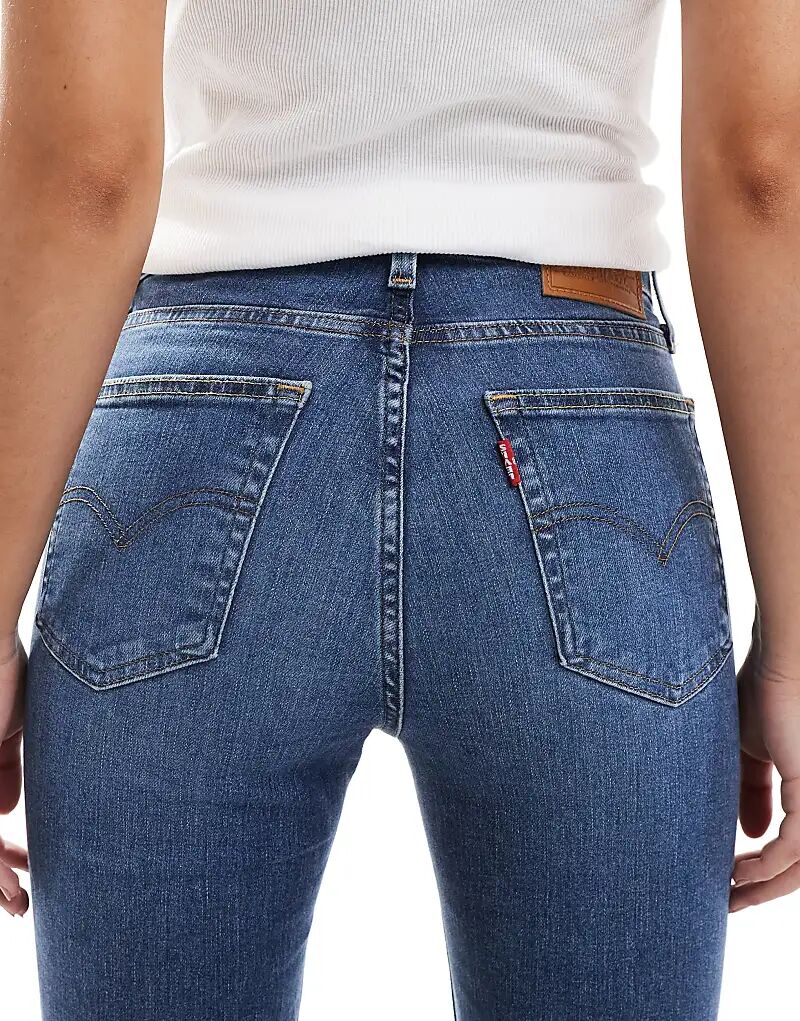 Расклешенные джинсы Levi's 726 с высокой талией, средне-синего цвета — фото 4