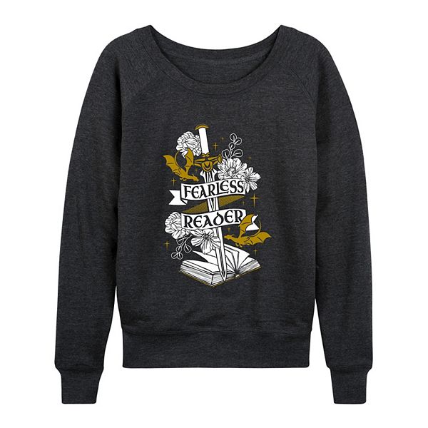 

Женская футболка с длинным рукавом fearless reader book & sword french terry Licensed Character, Heather Charcoal, Черный, Женская футболка с длинным рукавом fearless reader book & sword french terry Licensed Character, Heather Charcoal