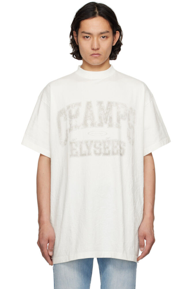 

Off-White футболка с надписью «Елисейские поля» Balenciaga