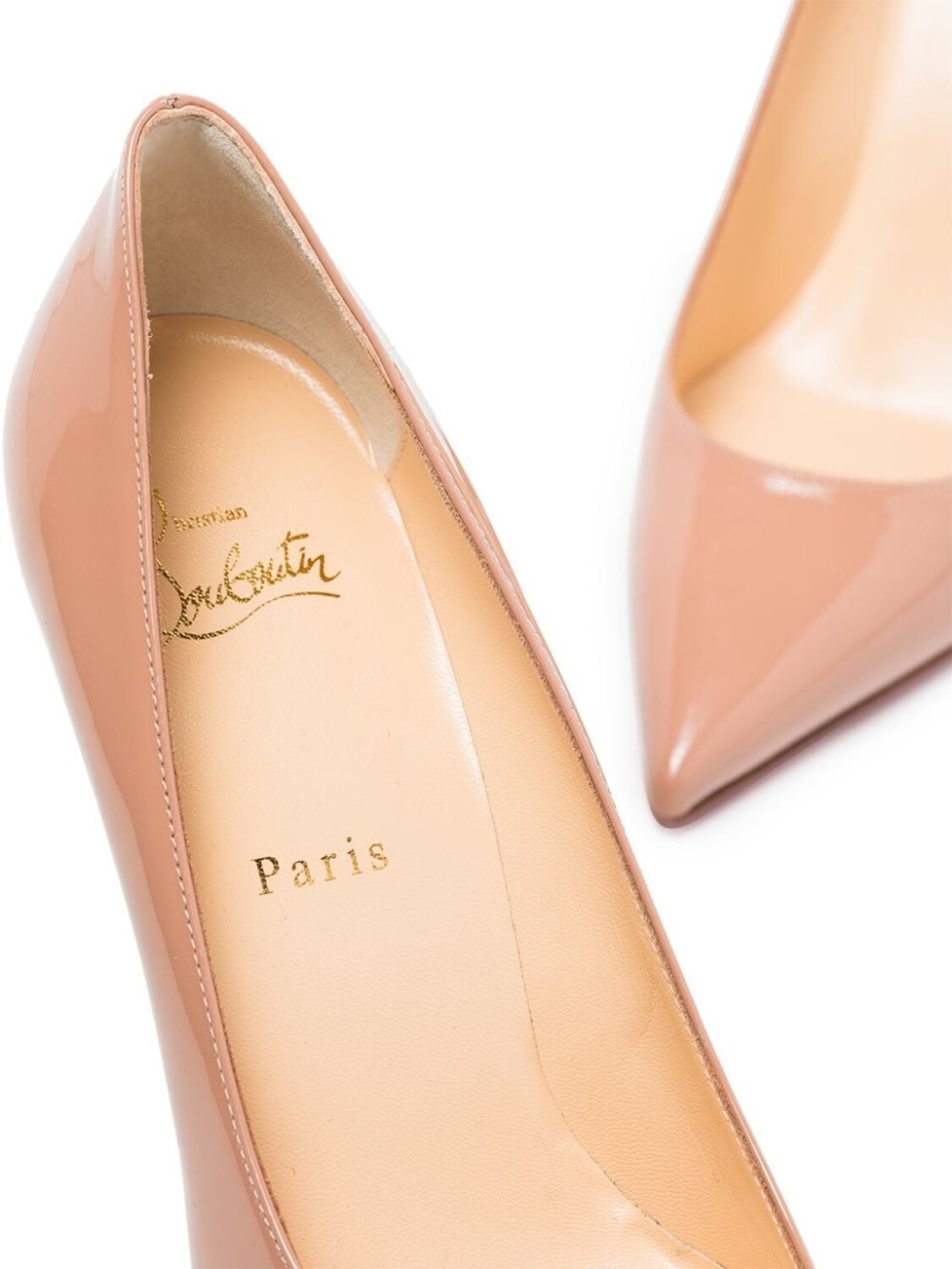 Christian Louboutin лакированные туфли-лодочки Kate 85, нейтральный цвет — фото 4