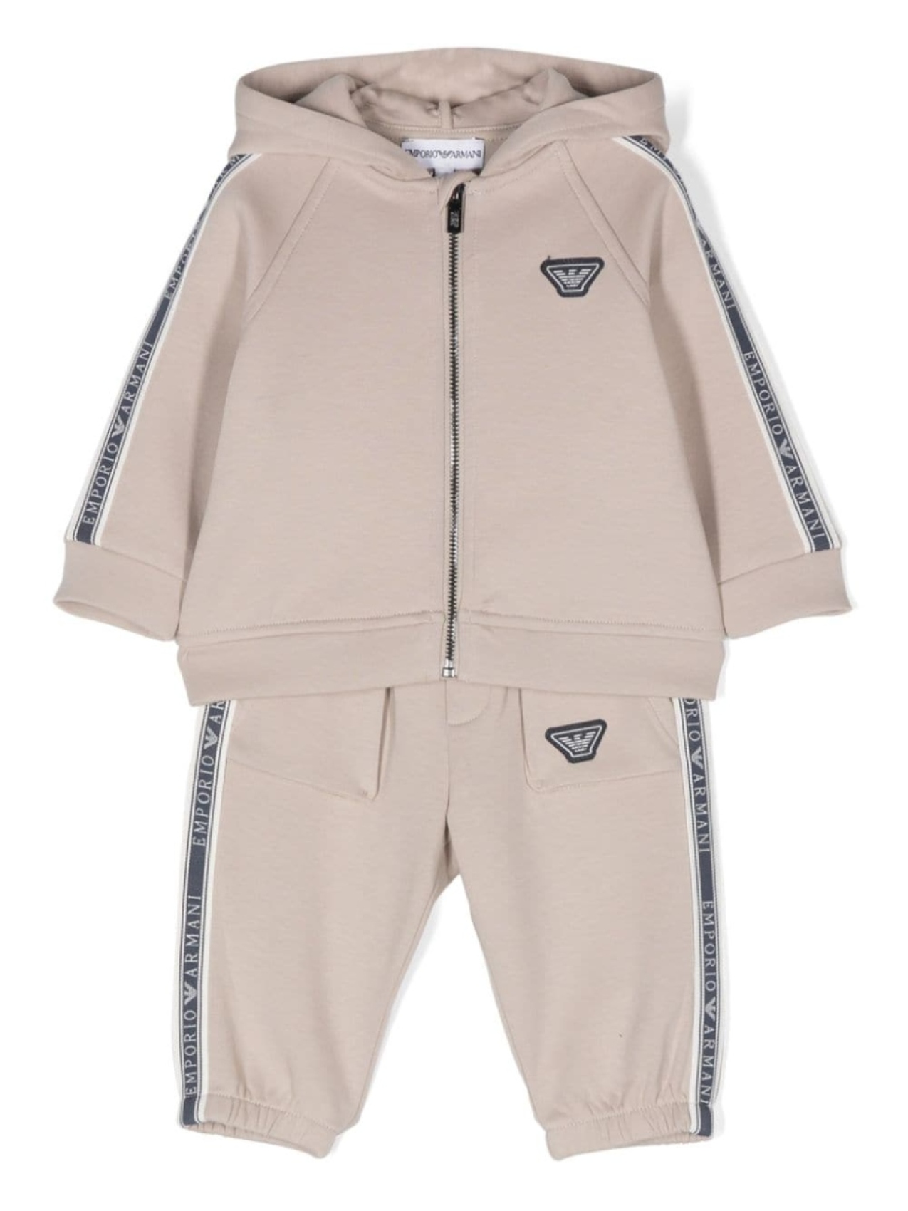 

Спортивный костюм с логотипом Eagle Emporio Armani Kids, бежевый