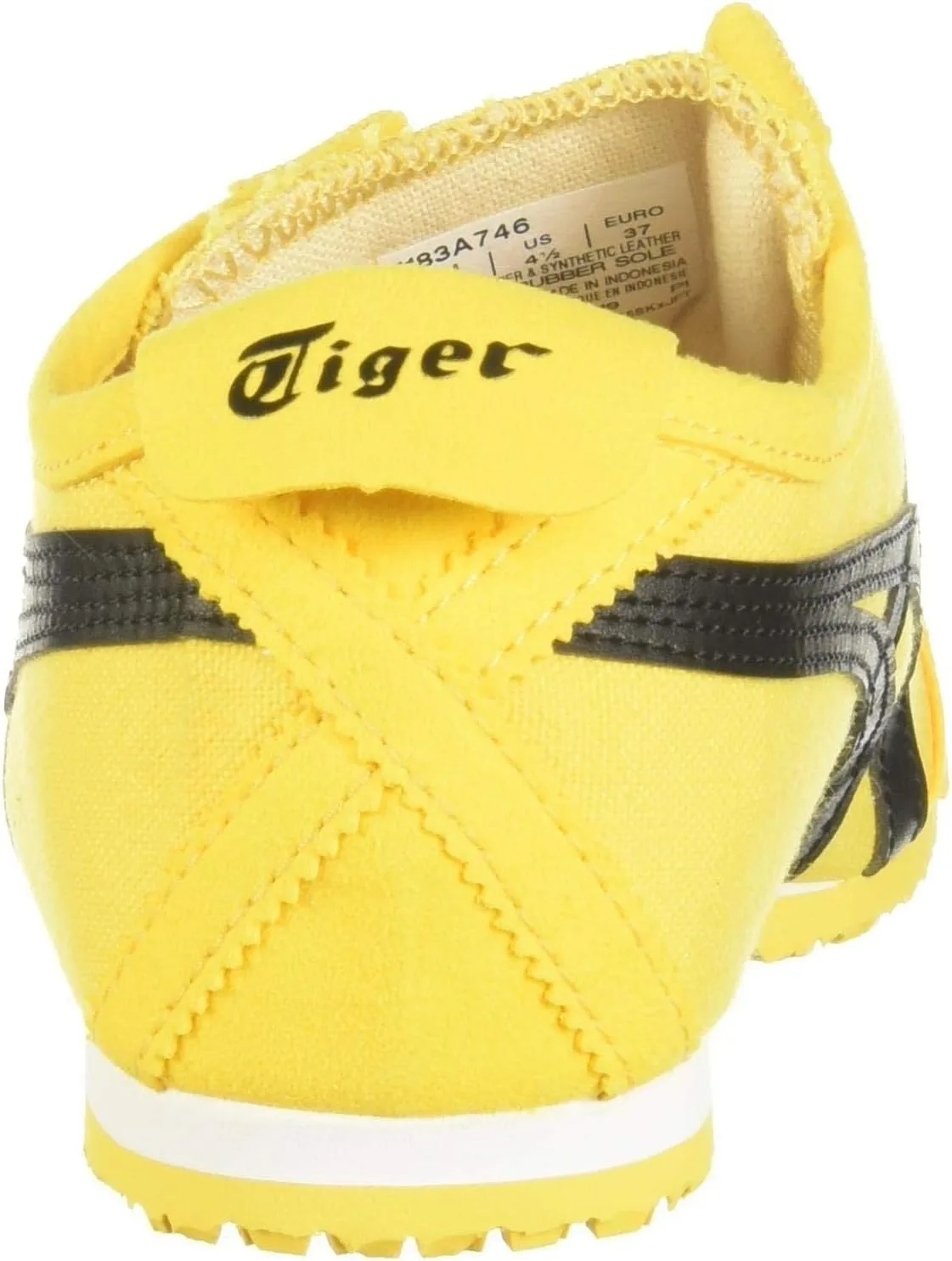 Спортивные кроссовки на шнуровке Onitsuka Tiger Unisex Adult Mexico 66 Vulc Su Asics, черный/желтый — фото 3