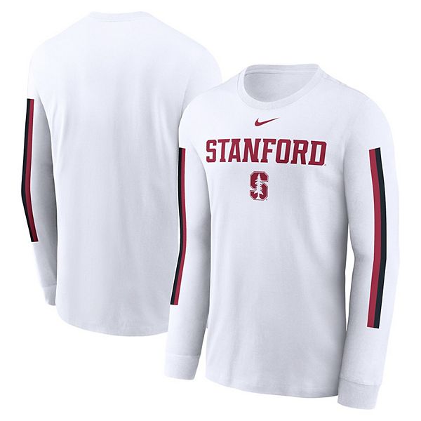 

Мужская белая футболка с длинным рукавом stanford cardinal local spirit slogan Nike