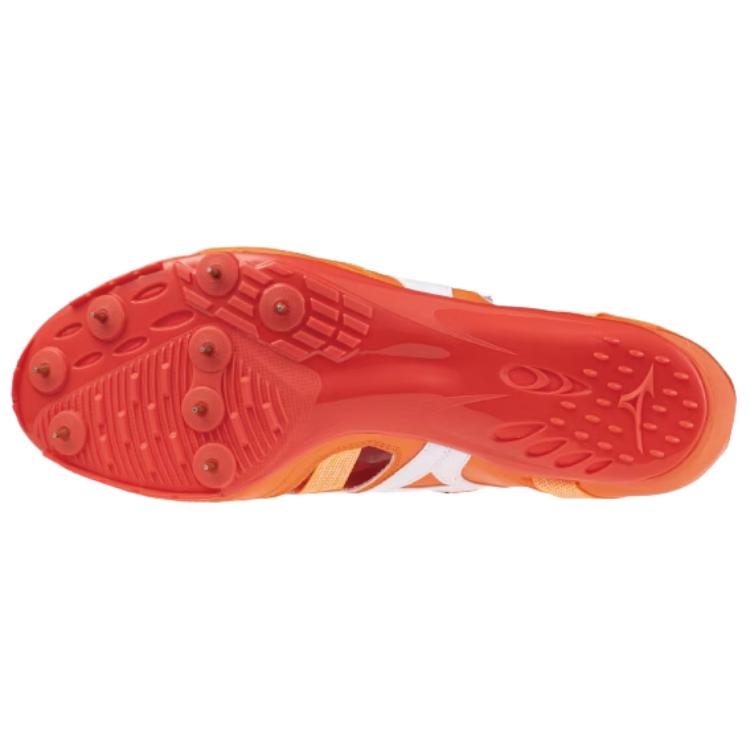 Амортизирующие устойчивые к истиранию функциональные кроссовки Orange Track And Field Shoes Unisex Low top Mizuno, оранжевый — фото 4
