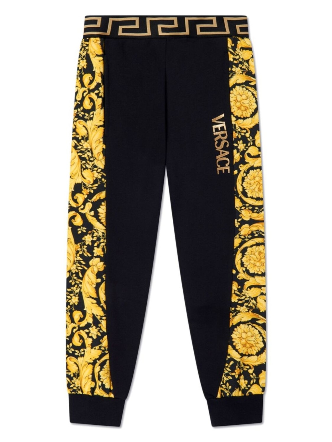 

Versace Kids спортивные брюки с принтом Barocco, черный