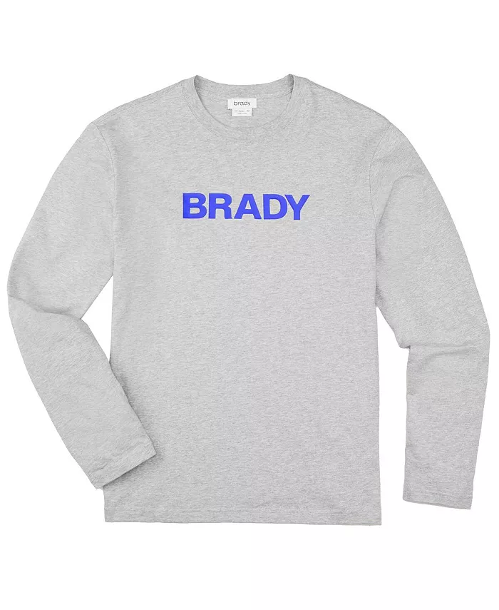 

Мужская серая футболка с длинным рукавом и надписью Wordmark BRADY